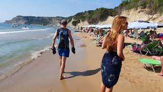 Corfu Greece Arillas beach 2023 walkaround [upl. by Devlen]