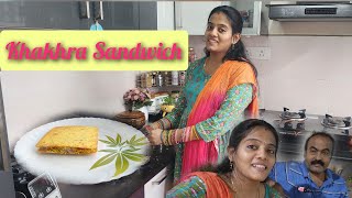 Evening Routine  Khakhra Sandwich  Evening snacks [upl. by Yelac]