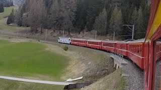 Swiss Trains Riding the Albula Railway  Bergün to Preda [upl. by Aimekahs433]