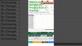 GMetrix Practice Exam 1 Training Excel Expert 365 MO211 shorts excel gmetrix [upl. by Atniuq318]