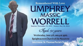 Live Stream of funeral Service for Umphrey Massic Worrell [upl. by Hewe]