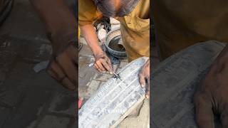 A tubeless tire puncture repair skillswork hardwork tyre shorts foryou [upl. by Vento217]