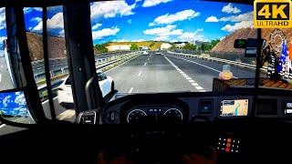 ETS2 TRIPLE 55quot 4K TV  MAN TGX TG3 510  ZARAGOZA  MADRID [upl. by Clovis]