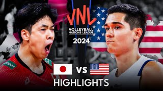 HISTORICAL MATCH  JAPAN vs USA  Mens VNL 2024 [upl. by Loftis]