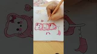 Draw Hello Kitty in 1 Minute💥shorts [upl. by Enyamrahs]