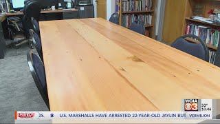 Monticello students build new historic table for superintendent [upl. by Joashus]