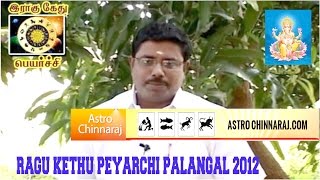 RAGU KETHU PEYARCHI 2012 MAGARAM BY DINDIGUL PCHINNARAJ ASTROLOGER INDIA [upl. by Ybok131]