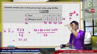 KSSM20 4IT 08 Sukatan Serakan Min Varians dan Sisihan Piawai Data Terkumpul [upl. by Manwell]