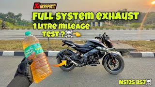 Akrapovic full system exhaust1 litre mileage test🤯🔥 [upl. by Latihs541]