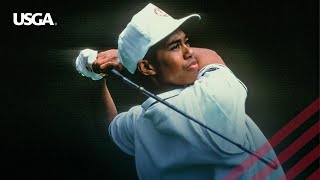 16YearOld Tiger Woods at the 1992 US Junior Amateur Championship [upl. by Kellsie]