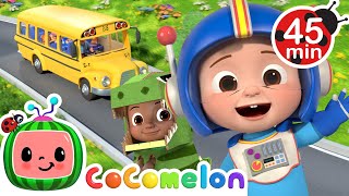 Halloween Wheels on the Bus 🎃🚍  CoComelon Nursery Rhymes amp Kids Songs  CoComelon Toy Play [upl. by Steffane290]