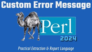 Perl Programming 2024 Custom Error Handling [upl. by Einned]