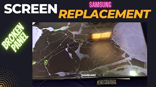 How to Replace a Broken Led Tv Screen Replace Lcd Tv Screen Samsung Tv [upl. by Ilrebma]