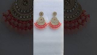 Beautiful Kundan Jhumkas Tutorial ✨❤️ shorts ytshort earrings jewellery trending diy handmade [upl. by Jacqueline]