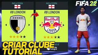 Como MUDAR o EMBLEMA e os UNIFORMES no modo CRIAR UM CLUBE no FIFA 22  TUTORIAL PTBR PC [upl. by Zahavi941]