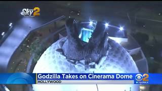 Godzilla lights up Cinerama Dome in Los Angeles  Godzilla  King of the Monsters [upl. by Emersen840]