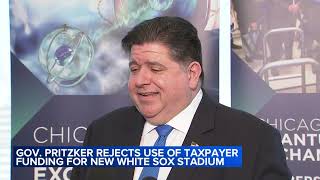 Gov Pritzker rejects taxpayer fund for new White Sox stadium [upl. by Ahsetan]