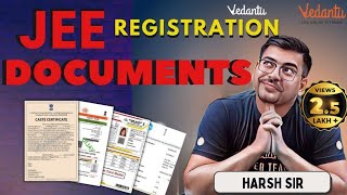 JEE 2024 Documents for JEE Main Registration  Form fillup documents for JEE  Harsh sir [upl. by Eedyah]