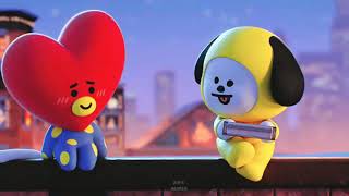 chimmy cute 😍 BT21  chimmy and Tata  harmonica chimmy  jimin vmin friends [upl. by Honan]