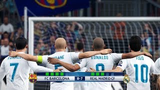 Barcelona All Stars vs Real Madrid All Stars I El Clasico I PES 2018 Penalty Shootout [upl. by Gearard]