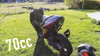 Yamaha Aerox 70cc  110 kmh  Sound and Top Speed [upl. by Eduardo]