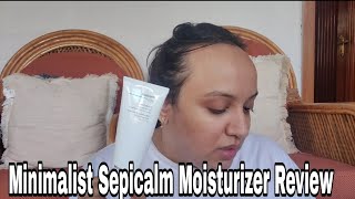 Minimalist Sepicalm Face Moisturizer Review  Minimalist Moisturiser for acne  Saher Saba [upl. by Felipe]