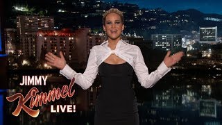 Jennifer Lawrences Guest Host Monologue on Jimmy Kimmel Live [upl. by Jegar]