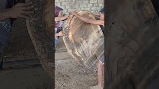 SOLID WOOD TABLE FROM GIANT LOG [upl. by Sabian]