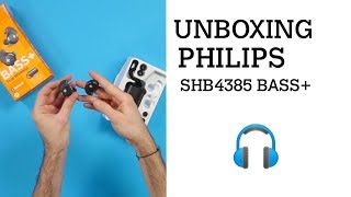 UnboxingDéballage  écouteurs bluetooth Philips SHB4385 Bass [upl. by Osner]