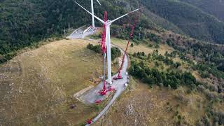 Wind turbine generator service with Liebherr LTM1750  91 and Liebherr LTM 1220 5 1 [upl. by Grani]