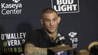 Dustin Poirier UFC 299 Media Day Press Conference [upl. by Malliw]