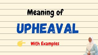 Daily vocabulary  Upheaval Meaning  Vocabgram [upl. by Anyale]