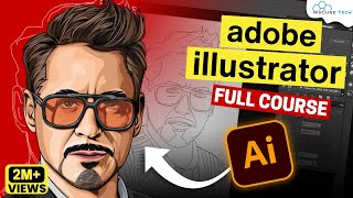 Adobe Illustrator Course for Beginners 10 Hours  Illustrator Tutorial for All Shapes amp Tools [upl. by Aicilyt]