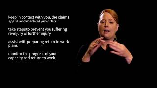 The Return to Work scheme and work injury support  Auslan [upl. by Normy]