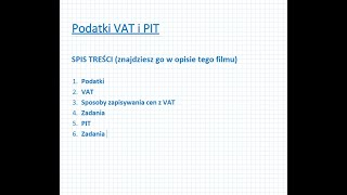 Podatki VAT i PIT  Matematyka Szkoła Podstawowa [upl. by Relyt]