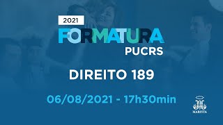 Formaturas 20211 Direito 189 [upl. by Ydnerb]