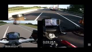 Ducati monster 950 937 vs 1200 acceleration 100200 [upl. by Laertnom]