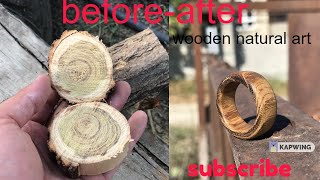 How To Make A Wooden Ring [upl. by Llirred21]