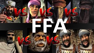 SALADIN VS EMIR VS WAZIR VS CALIPH VS FREDERICK VS MARSHALL VS 2 SULTANS  Stronghold Crusader [upl. by Val]