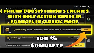 FINISH 3 ENEMIES WITH BOLT ACTION RIFLES IN ERANGEL IN CLASSIC MODE  finish 3 enemies with bolt [upl. by Eekorehc361]