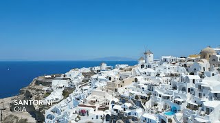 Santorini Greece by drone 4k [upl. by Anilemrac686]