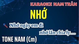 Karaoke Nhớ Trịnh Nam Sơn Tone Nam  Nam Trân [upl. by Nahaj31]