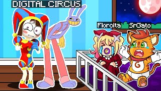 THE AMAZING DIGITAL CIRCUS NOS CUIDAN EN MINECRAFT 😱 😭  SRGATO X FLOR con POMNI Y JAX EN MINECRAFT [upl. by Latif]