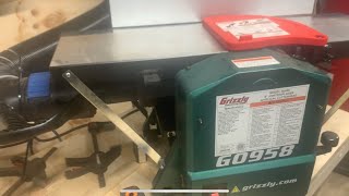 Grizzly 8”planerjointer combo and grizzly 1 12 hp wall mount dust collector review [upl. by Nadroj]