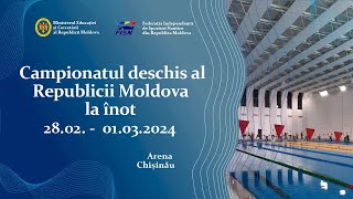 LIVE Сampionatul Republicii Moldova la înot seniori tineret cadeți iarna 2024  29022024 [upl. by Blondy]