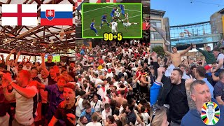 England Fans Crazy Fan Reactions To Jude Bellinghams Last Minute Bicycle Kick Goal Against Slovakia [upl. by Epstein109]