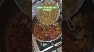 Spiced Lentils and Rice Kitchari cooking food chef fy lentils rice [upl. by Iilek]