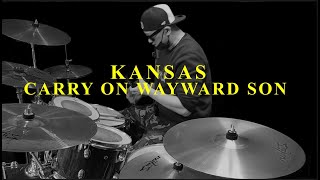 Kansas  Carry On Wayward Son 1976 Drum Coverkansas dustinthewind [upl. by Yesnil]