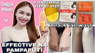 DIY LEMON amp KOJIC SOAP BLEACH  PAANO IAPPLY STEP BY STEP  EFFECTIVE NA PAMPAPUTI AT PAMPAKINIS [upl. by Dao677]