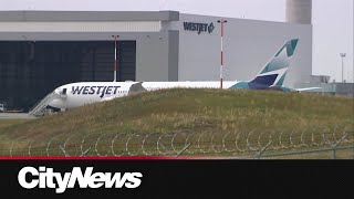 16 WestJet airplanes grounded due to hail damage [upl. by Malda601]